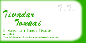 tivadar tompai business card